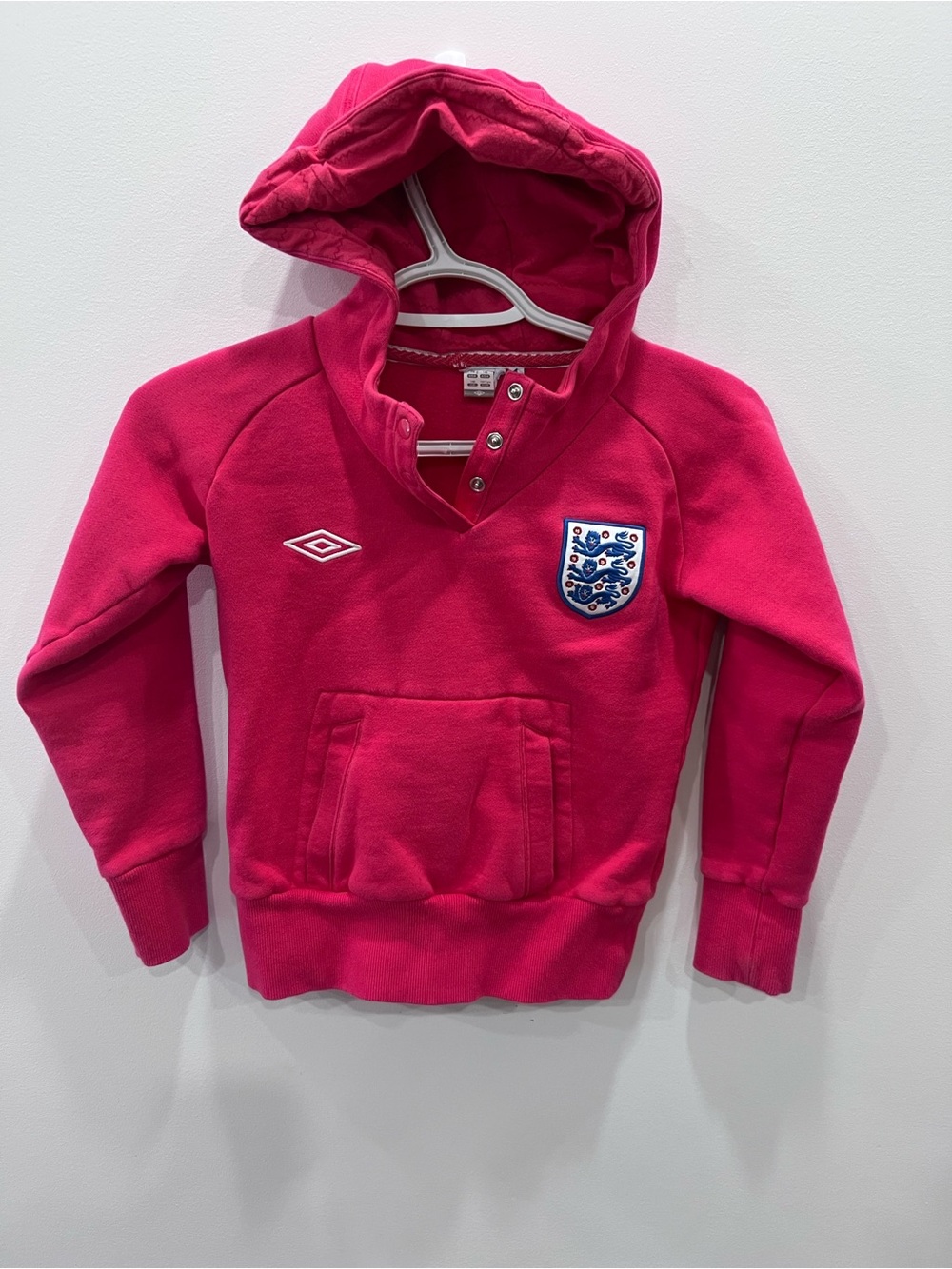 Umbro Girls Pink England Football Sweater Youth Medium